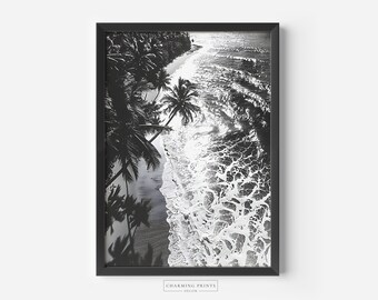 Ocean Waves Oil Painting PRINTED art print Beach waves Coastal Decor Ocean decor vintage art CP5-A1