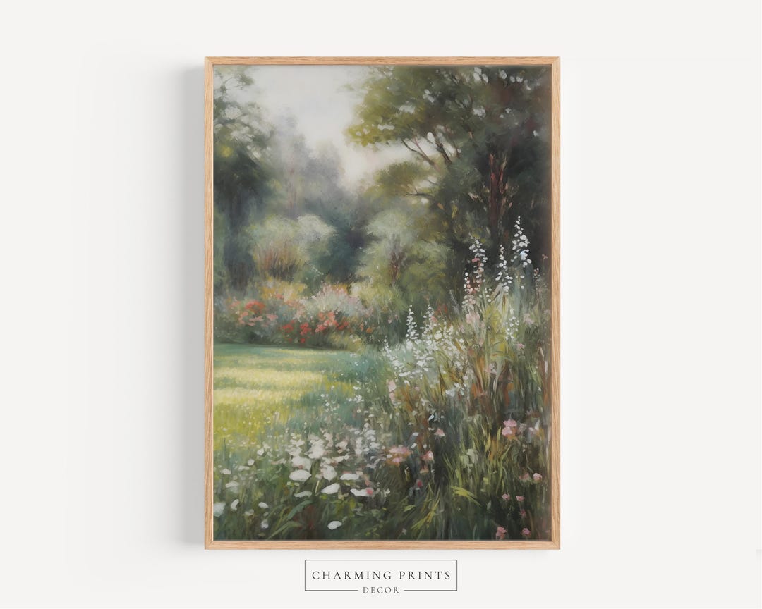 Floral Garden Art Print PRINTED Farmhouse Home Decor Floral Art Print ...