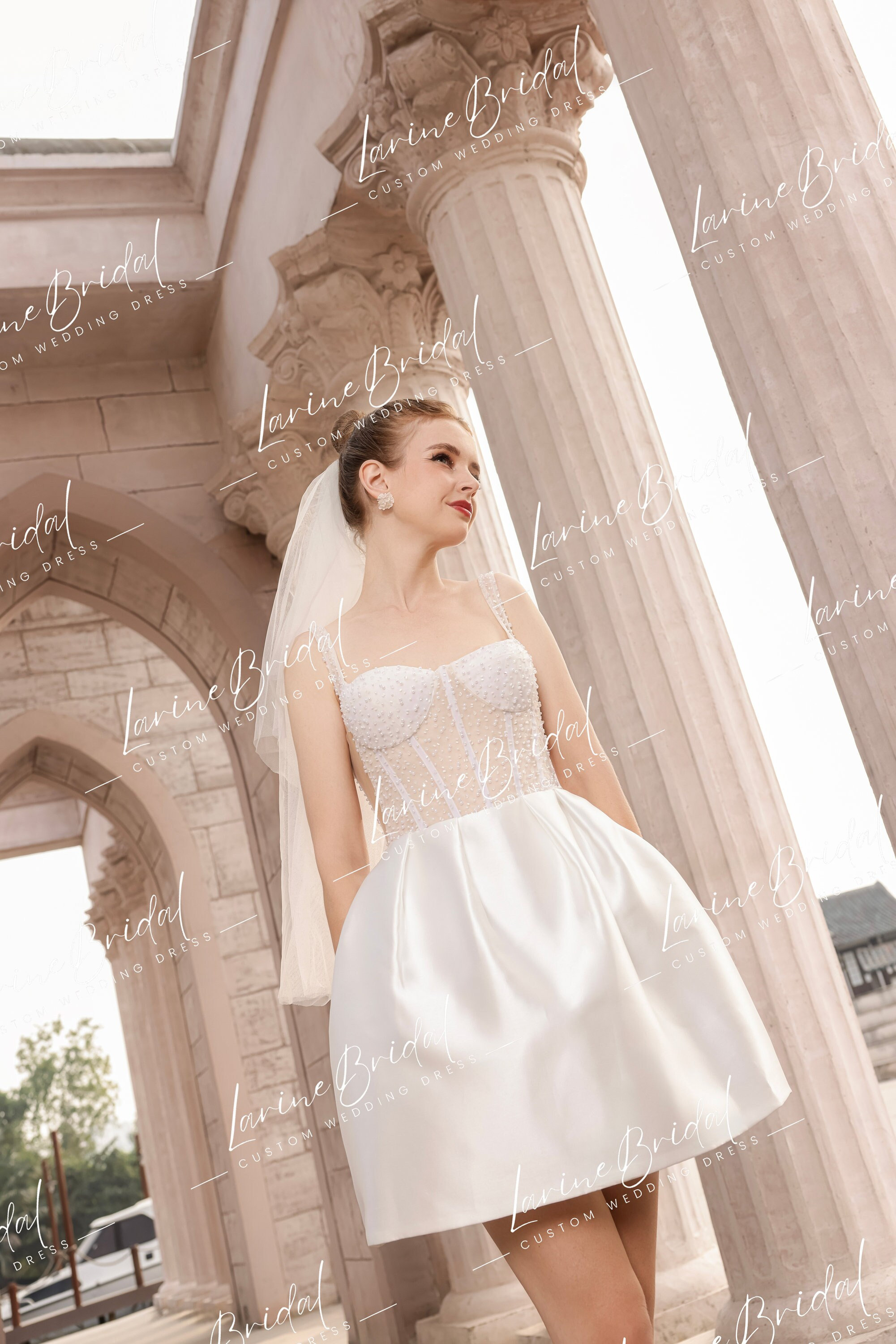 Micro mini wedding dress hotsell