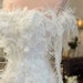 Luxurious Short Feather Wedding Dress. 3D Floral Lace Mini Wedding ...