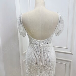 Sparkling Short Wedding Dresses, Mini Wedding Dresses, Custom Wedding Dresses For Brides. image 5