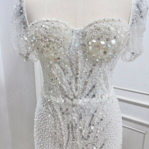 Sparkling Short Wedding Dresses, Mini Wedding Dresses, Custom Wedding Dresses For Brides. image 2