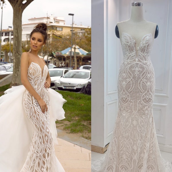 Mermaid Tail Wedding Dress Etsy