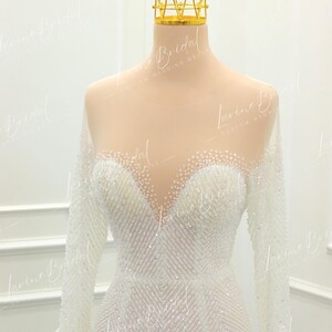 BUFFY Short Beaded Wedding Dress