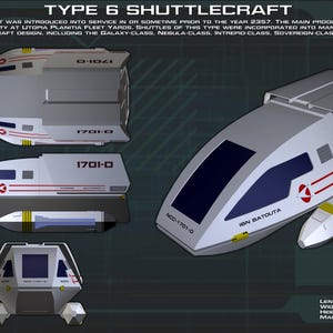 Star Trek TNG type 6 Shuttlecraft Resin Scale model 1:16