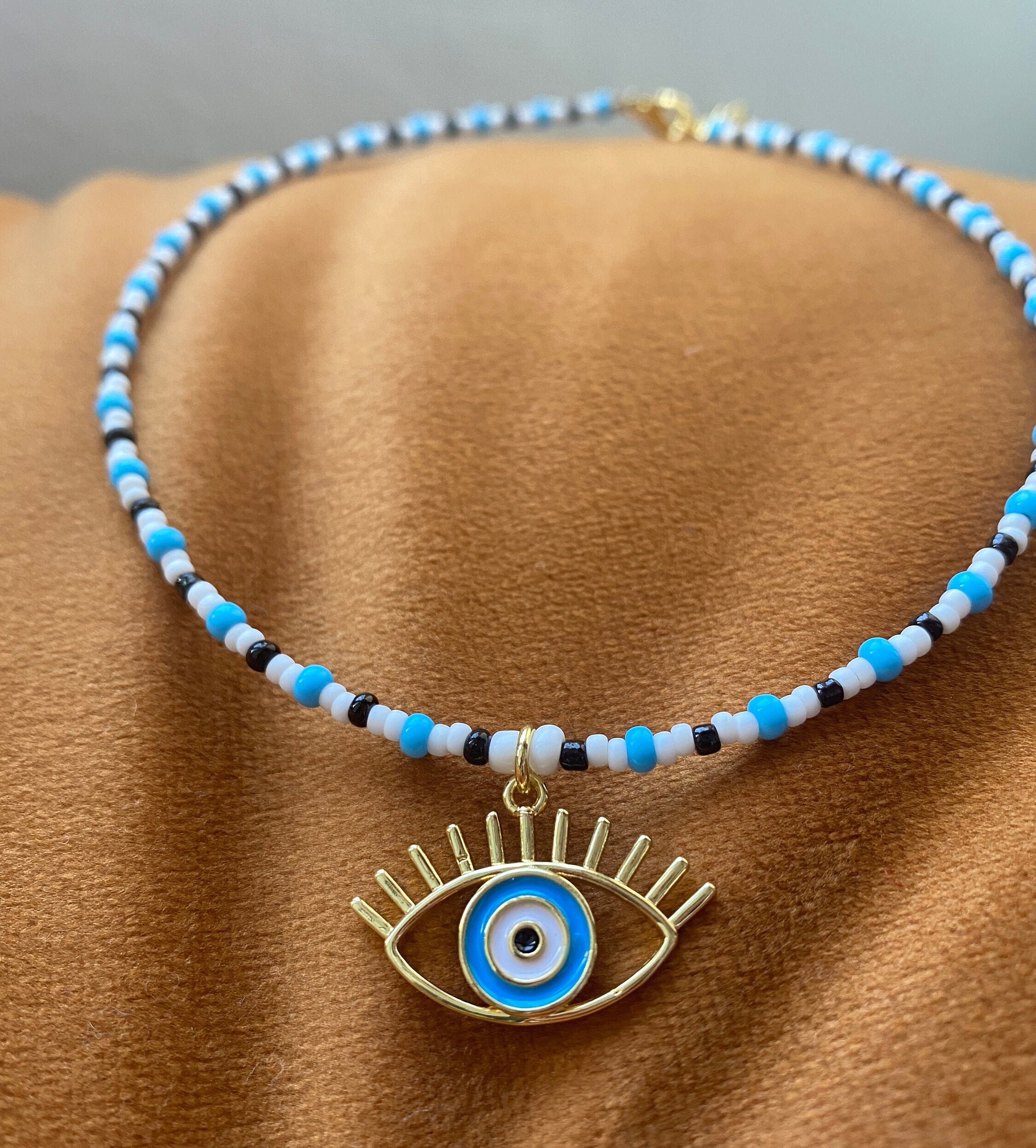 1 Stück Einfache Und Modische Blaue Augen Anhänger Halskette Für Frauen,  Tägliche Abnutzung & Geschenk, aktuelle Trends, günstig kaufen