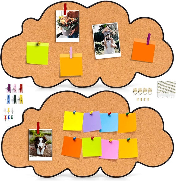 Decorative Cork Bulletin Boards for Walls 23 X 12 In Set Etsy
