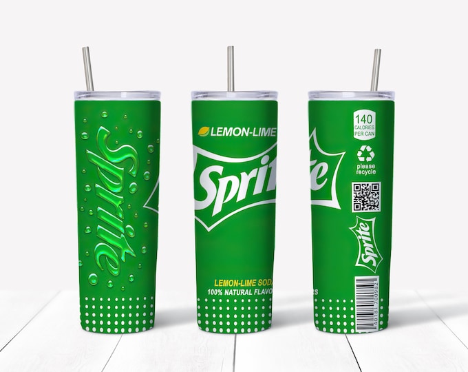 20 oz dual lid Sprite Tumbler