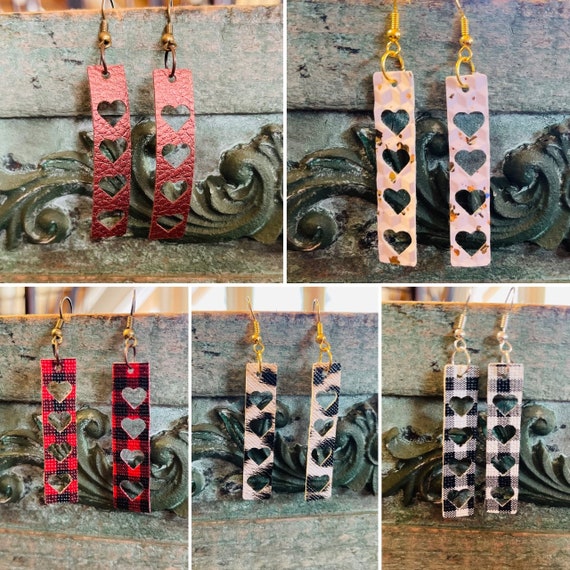 Heart Leather Earrings