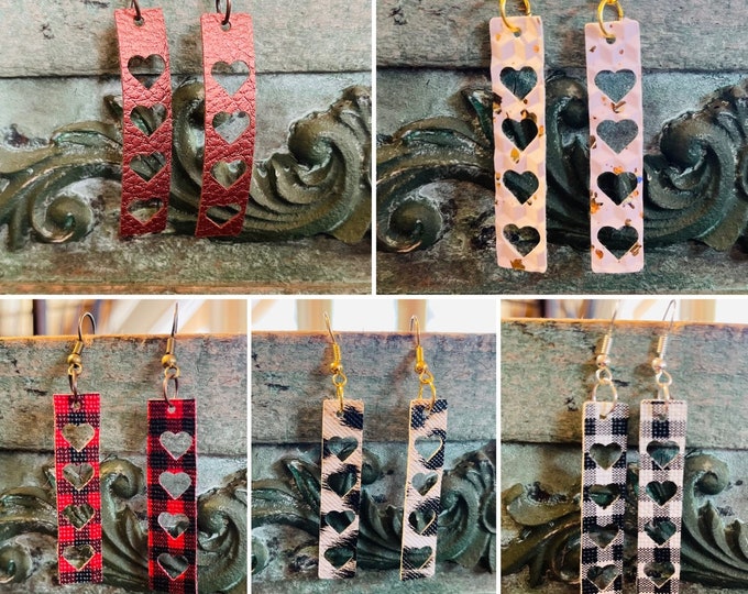 Heart Leather Earrings