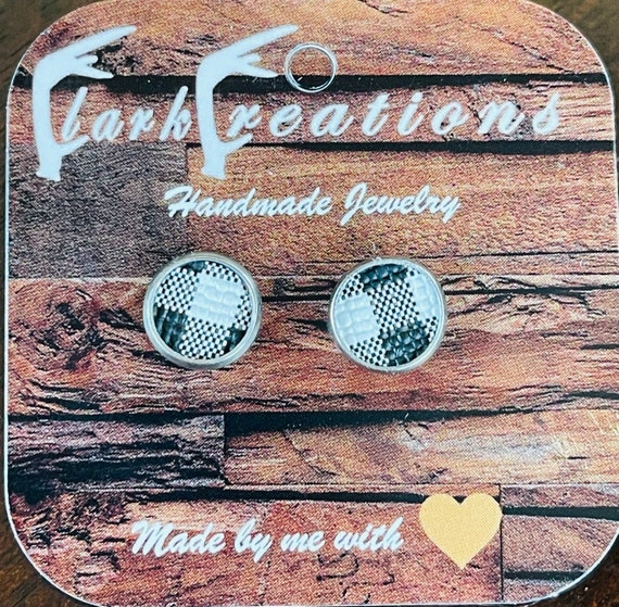 Plaid Oliver Stud Earring