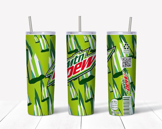 20 oz dual lid Mountain Dew Tumbler