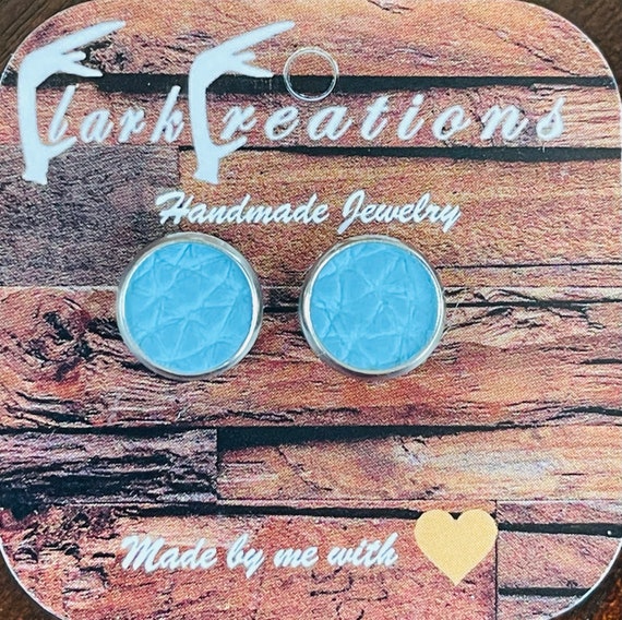 Sky Blue Penticton Leather Stud