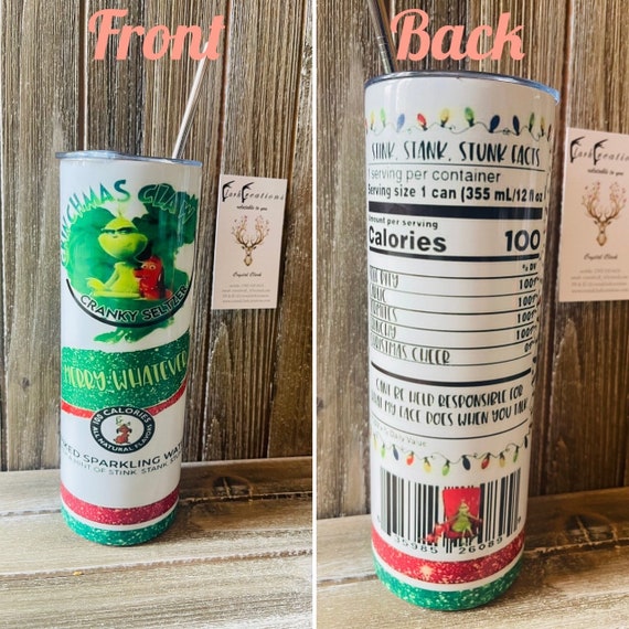Grinchmas (Christmas) Claw 20 oz Tumbler for Hot and Cold Beverages