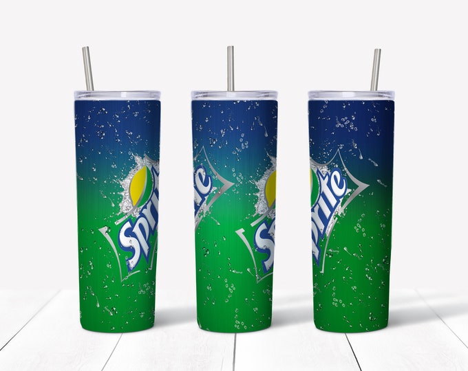 20 oz dual lid Sprite Tumbler