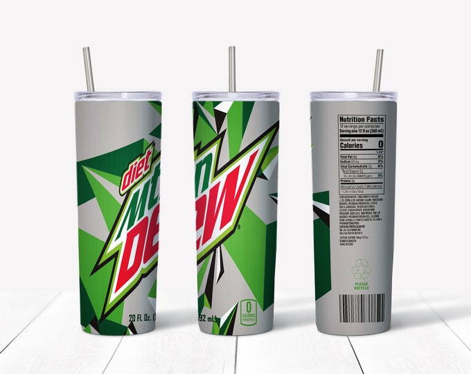 20 oz dual lid Mountain Dew Tumbler