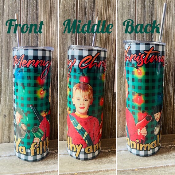 Merry Christmas Ya Filthy Animal Home Alone 20 oz tumbler for Hot and Cold Beverages