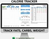Daily Food Tracker and Calorie Counter | Calories, Fats, Proteins, Carbs | Food Journal