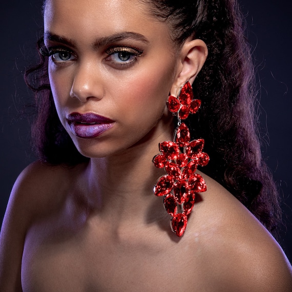 Red costume best sale earrings
