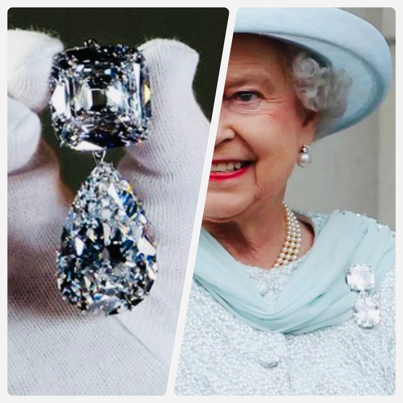 Queen Elizabeth II Brooch Replica Cullinan III and IV Etsy