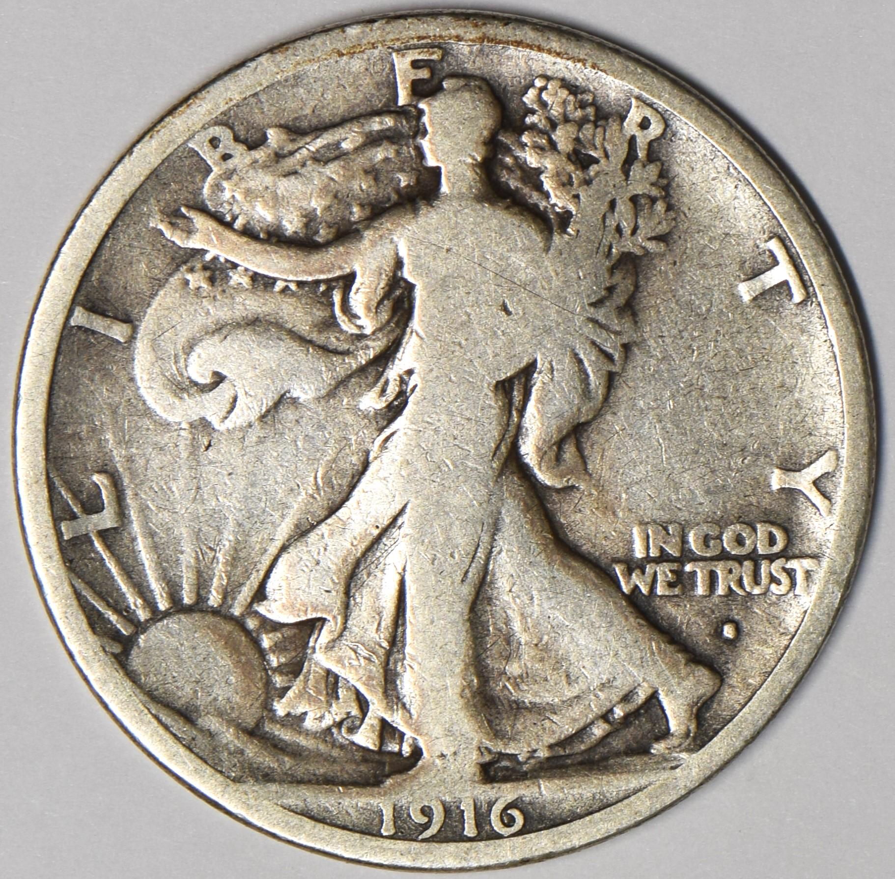 1916 s walking half dollar - Etsy 日本