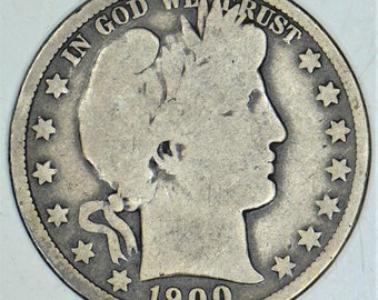 1900-O Barber Half Dollar; Nice Original, G-VG