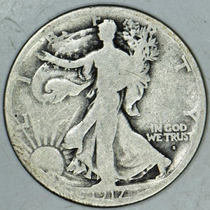 1917-S Obverse Walking Liberty Half Dollar; Choice Original G