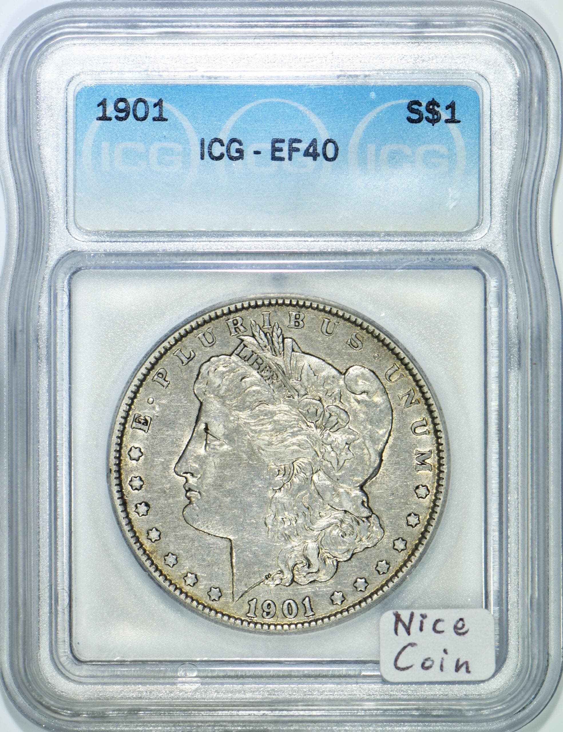 1901 モルガン ダラー ICG EF-40; 素晴らしいコインです! - Etsy 日本