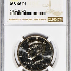 1999-D Kennedy Half Dollar NGC MS-66 Pl; Very Scarce