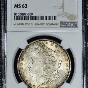 1889 Morgan Dollar NGC MS-63; Premium Qualität, Original