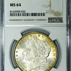 1889 Morgan Dollar NGC MS-64; Schönes Original