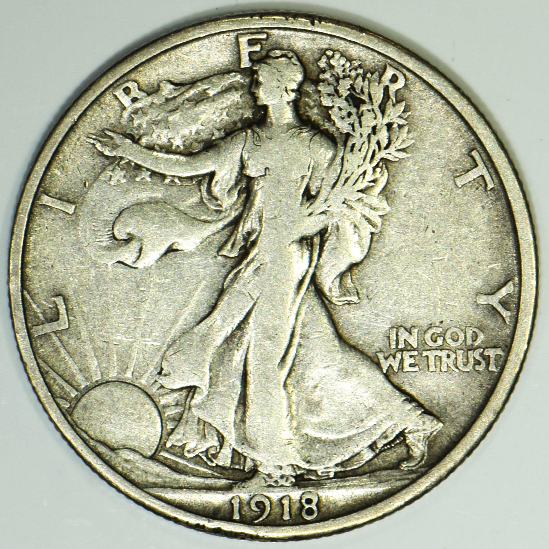 1918-S ウォーキング・リバティ・ハーフダラー; VF - Etsy 日本