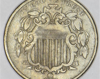1868 Rev. &#39;68 Shield Nickel; FS-902, Nice VF-XF; Scarce