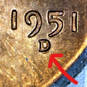 1951-D / S Lincoln Wschnitten Cent IKG MS-62 Rd; Fs-512, Omm-002; Knapp!