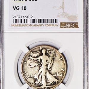 1921-S Walking Liberty Half Dollar NGC VG-10