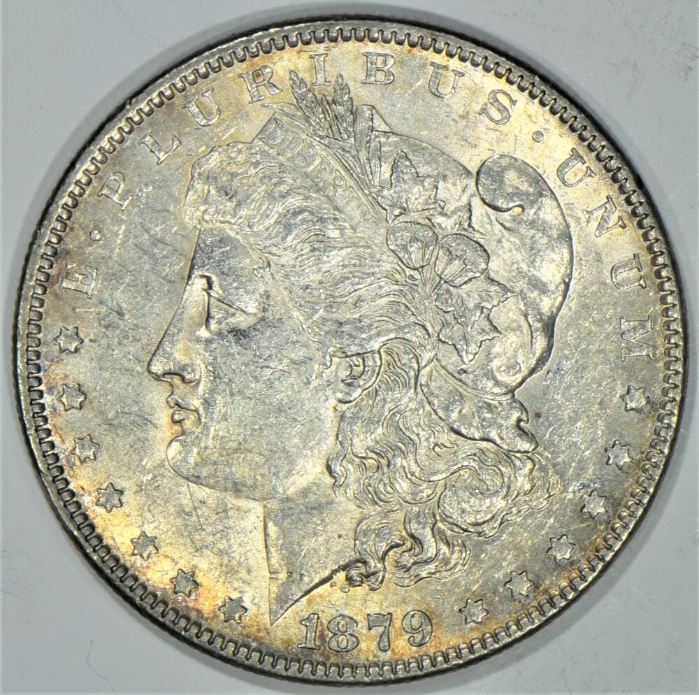 1879 年モルガン ダラー; Choice AU-Unc. - Etsy 日本