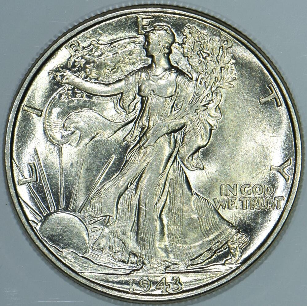 1943 s half dollar - Etsy 日本