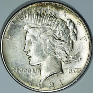 1921 Peace Dollar; Choice Uncirculated