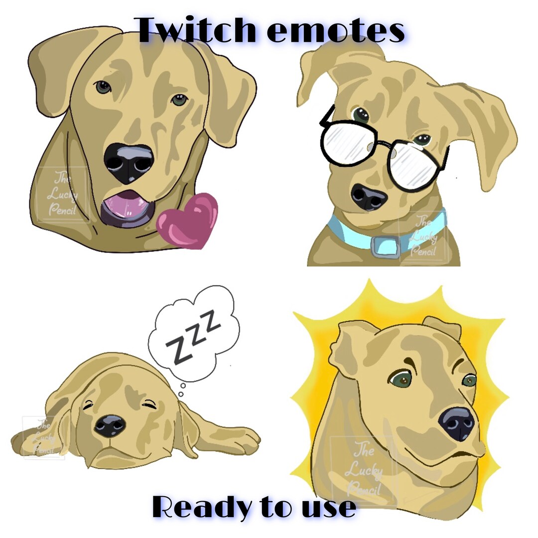 Golden Lab Emotes - Etsy