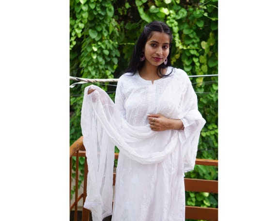 Embrace the Colors of Holi in Style with White Chikankari Kurtis – Ada  Designer Chikan Studio