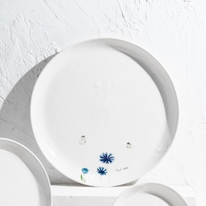 6 platos grandes para la cena, platos de cerámica con motivos florales, plato principal, platos con motivos florales, regalo de primavera, regalo de cerámica para la cocina, vajilla, decoración de la cocina
