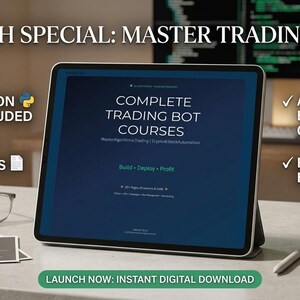 Curso de Bots de Trading Algorítmico / Código Python, Automatización de Criptomonedas (Descarga Digital) imagen 3