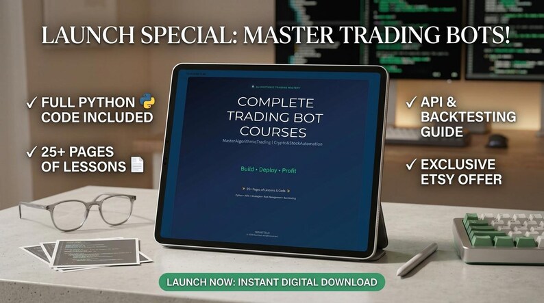 Curso de Bots de Trading Algorítmico / Código Python, Automatización de Criptomonedas (Descarga Digital) imagen 3