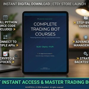 Curso de Bots de Trading Algorítmico / Código Python, Automatización de Criptomonedas (Descarga Digital) imagen 2