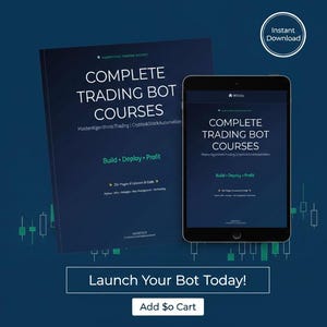 Cours de bot de trading algorithmique | Code Python, automatisation de la cryptographie (téléchargement numérique)