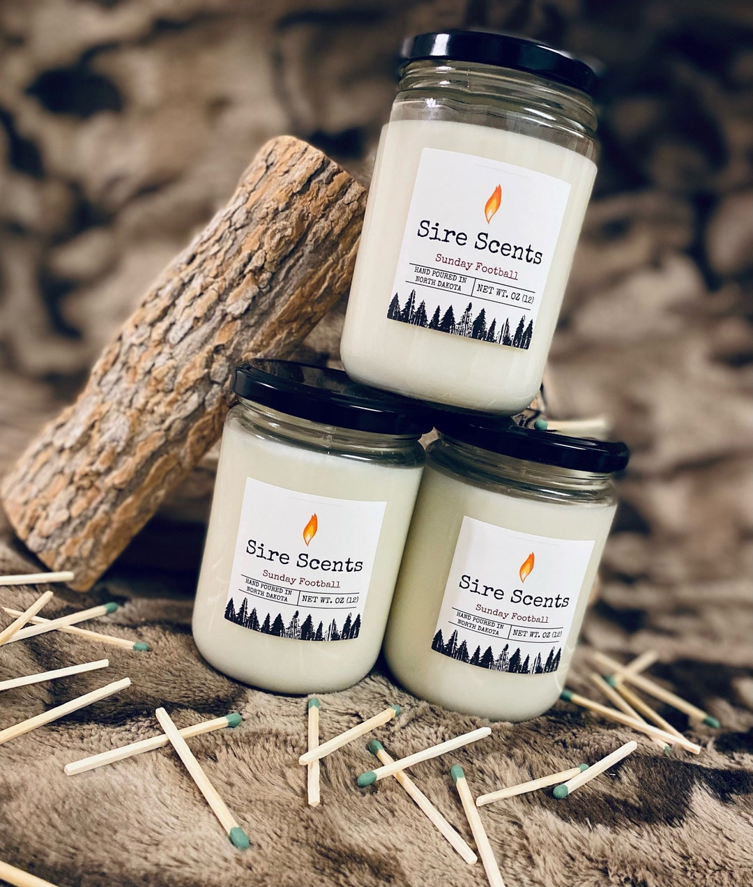 Sunday Football Scented Candle. Sire Scents Candles. Hand Etsy