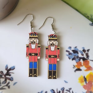 Christmas Nutcracker Dangle Earring SVG File | Glowforge Tested | Xtool Tested