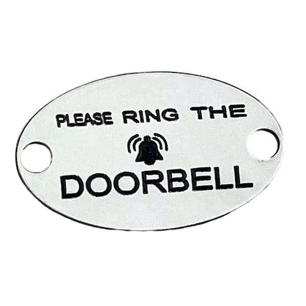 Пожалйста, позвоните в дверной звонок с с гравированыtal знакооopa