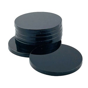 Black Plastic Discs | Laser Cut Acrylic Circles | Various Sizes | 3mm Thickness