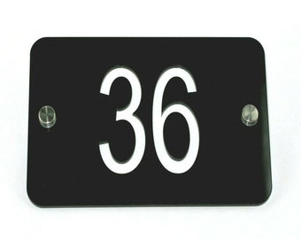 Modern House Number Sign | Minimalist Address Plaque | Contemporary Home Decor